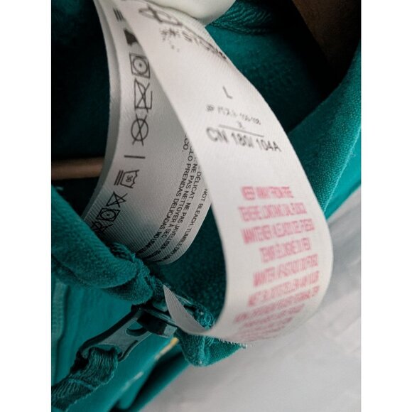 Disney Store Tinkerbell Fleece Pullover Sweater Zip Green Embroidered Womens L - Picture 6 of 7